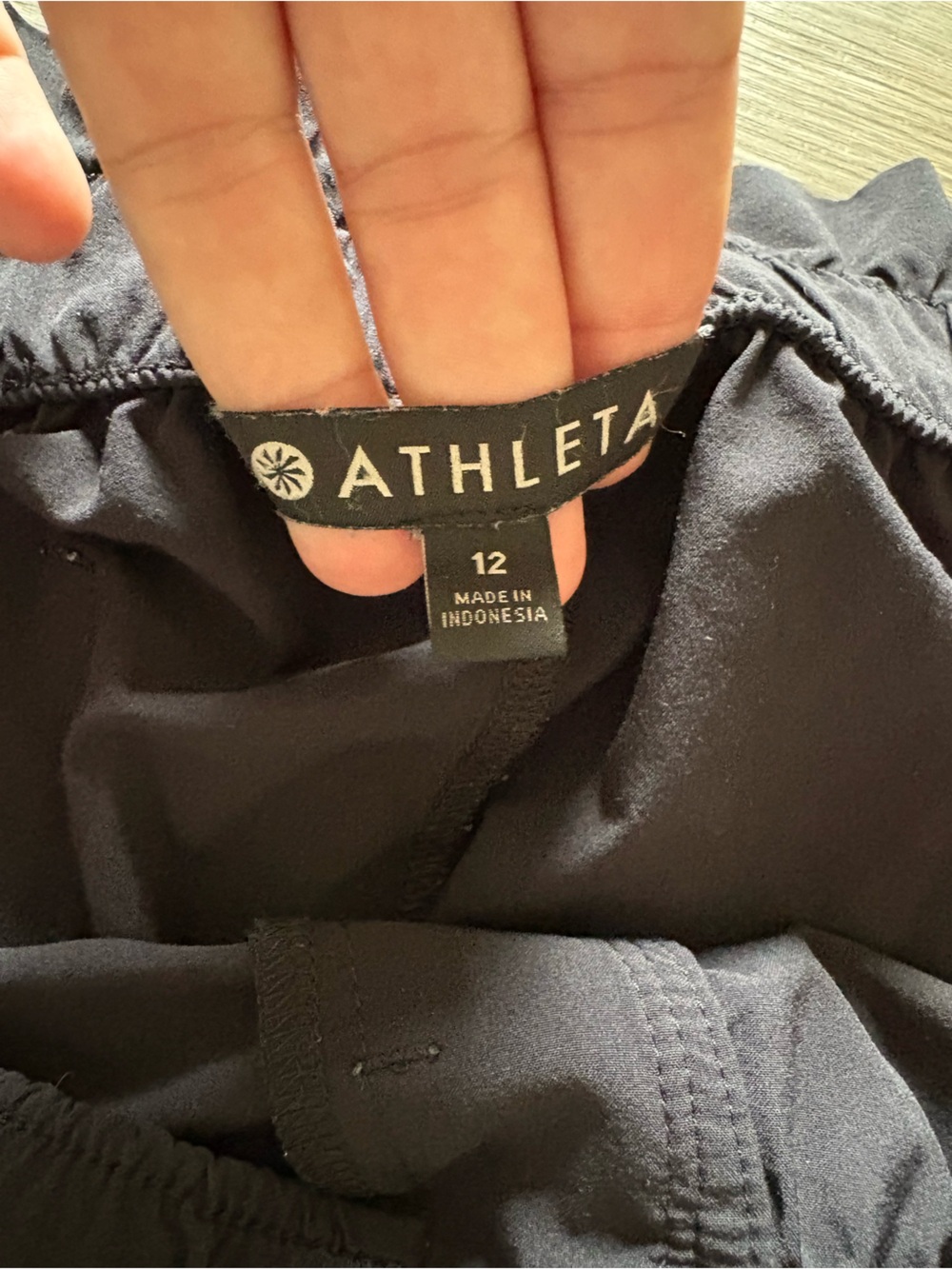 Athleta Black Paperbag Waist Jogger Pants Womens Size 12 Activewear - Picture 2 of 5